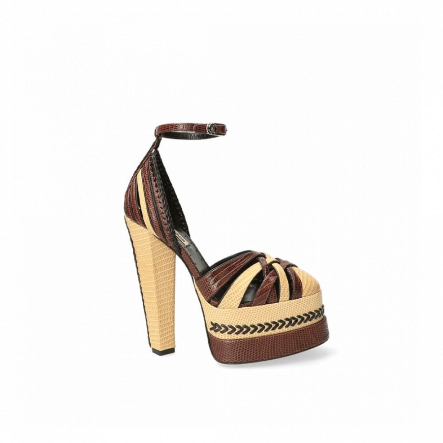 Femme Roberto Cavalli Sandales | Sandale Tressee Roberto Cavalli