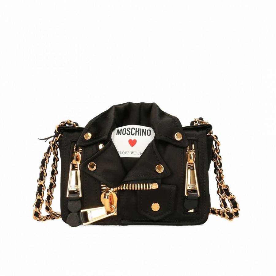 Femme Moschino Sacs Epaule | Sac Biker In Love We Trust Moschino