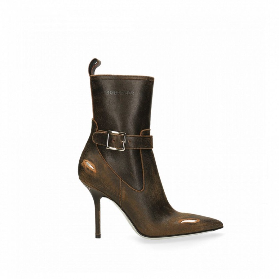 Femme Dsquared2 Bottines | Bottine Distressed Dsquared2